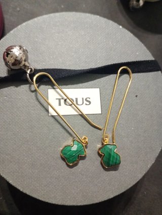 Pendientes Malaquita