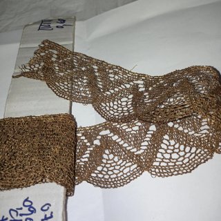 Galón antiguo hilo de oro puntilla hojilla