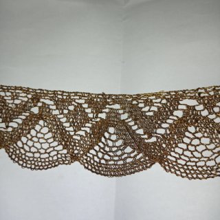 Galón antiguo hilo de oro puntilla hojilla
