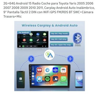 Pantalla táctil coche Toyota Yaris 2005-2011