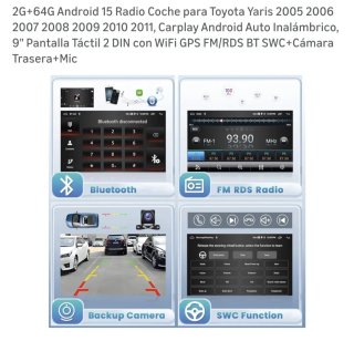 Pantalla táctil coche Toyota Yaris 2005-2011