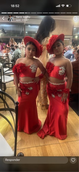 Vestido Gitana Rojo Talla Única