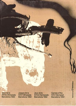 Cartel de Tapies Barcelona 92 Juegos Olimpicos