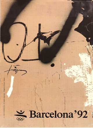 Cartel de Tapies Barcelona 92 Juegos Olimpicos