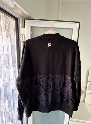 Sudadera Fila Negra Terciopelo