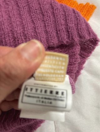 Maglione John Galliano vintage arancione viola