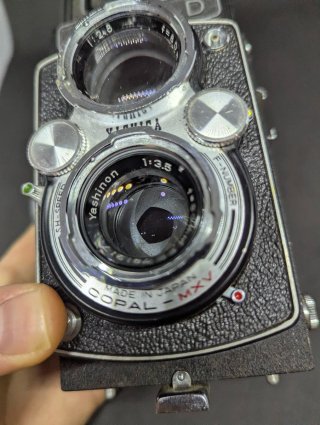 Yashica D fotocamera medio formato 120