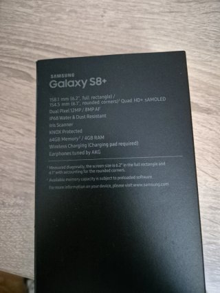 Scatola originale Samsung Galaxy S8+ 64 GB