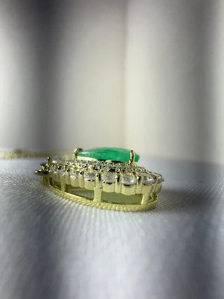 Cadena Plata 925 con Esmeralda 1.10 ct Certificada