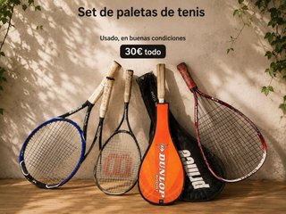 Set de 4 palas de tenis