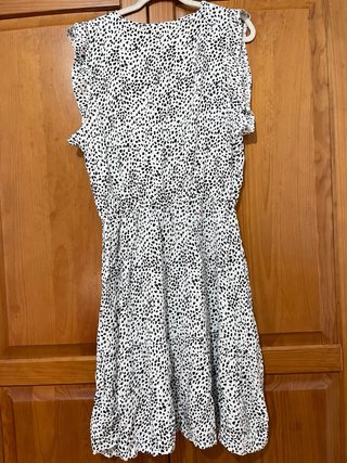 Vestido estampado preto e branco