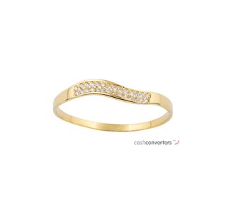 anillo oro 18k con piedra con circonita