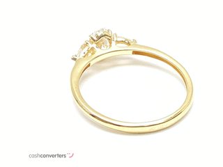 anillo oro 18k con piedra con diamante de laboratorio