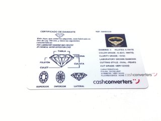 anillo oro 18k con piedra con diamante de laboratorio