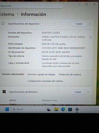 Ordenador portátil Dell i5 8 Generación