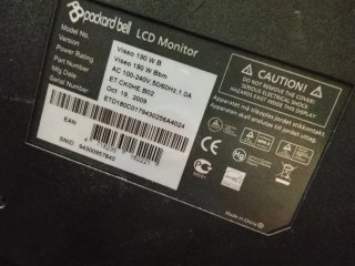 Monitor Packard Bell Negro