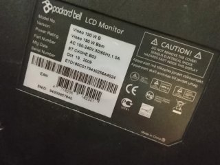 Monitor Packard Bell Negro