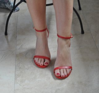 Sandalias tacón Shein rojas talla 39