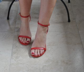 Sandalias tacón Shein rojas talla 39