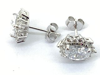 pendientes plata 925mm con piedra con circonita