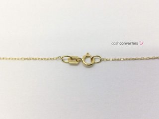 cadena oro 18k con piedra con diamante 22cm