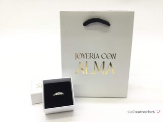 anillo plata 925mm con piedra con diamante de laboratorio