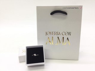 anillo plata 925mm con piedra con diamante de laboratorio