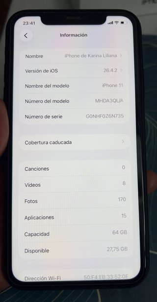 iPhone 11 64 GB Negro – Muy buen estado