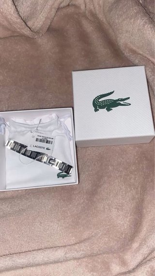 Pulsera Lacoste Plateada Nueva