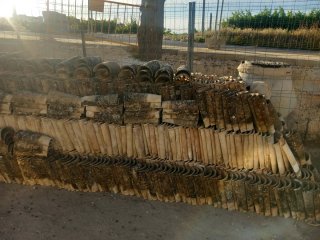 Tejas antiguas de barro