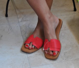 Sandalias planas Primark rojas talla 38