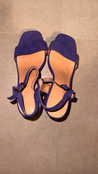 Tacones plataforma morados talla 39