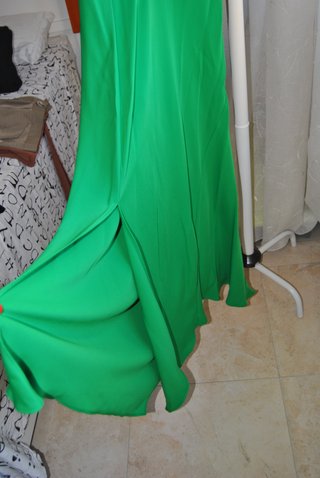 Vestido Mango Largo Verde Talla XS Nuevo
