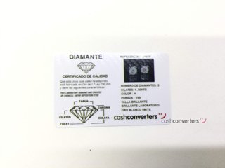 pendientes oro 18k con piedra con diamante de laboratorio