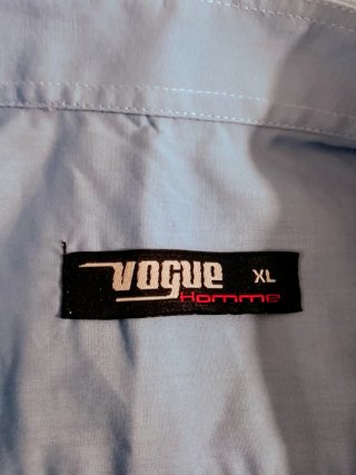 Camisa Vogue azul técnico talla XL