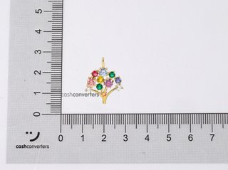 colgante oro 18k con piedra con circonita