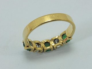 anillo oro 18k con piedra con circonita