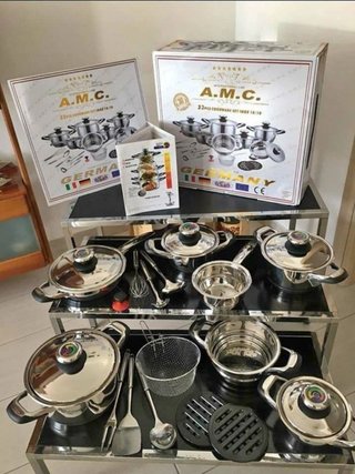 Batteria Pentole A.M.C. 25 pezzi Acciaio Inox