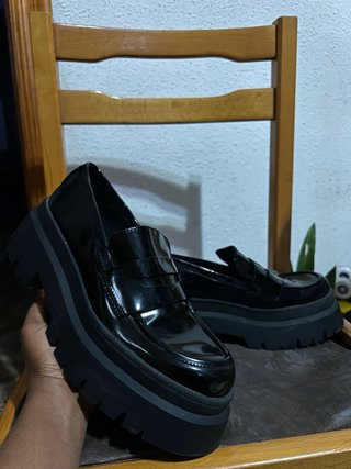 Zapatos Bershka negros plataforma