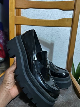 Zapatos Bershka negros plataforma