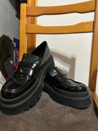 Zapatos Bershka negros plataforma