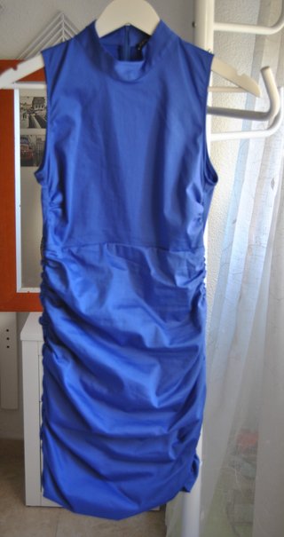 Vestido Zara mini drapeado sin mangas S