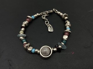 pulsera plata 925mm con piedra con nacar