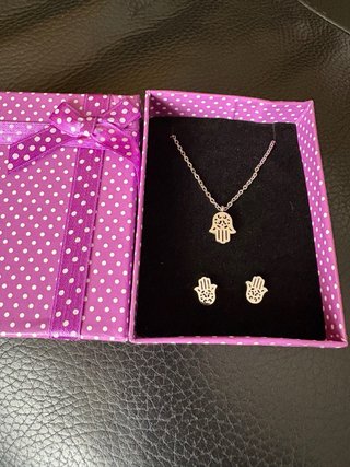 Conjunto Collar y Pendientes Mano de Fátima