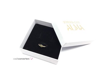 anillo oro 18k con piedra con circonita