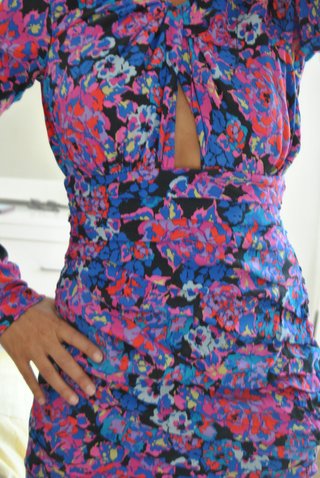 Vestido Zara mini drapeado manga larga