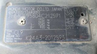 Honda 392745 16x61/2jj55 llanta accord 2.4 (cl9)