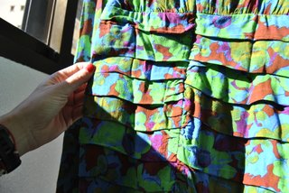 Vestido Zara Mini Drapeado Manga Larga Verde