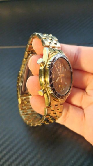Reloj Seiko Quartz Chronograph Alarm Vintage 1990s
