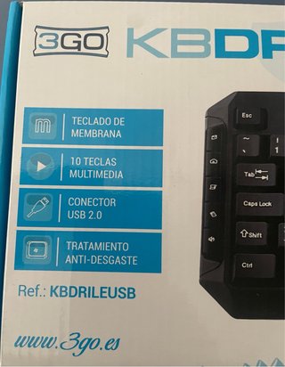 Teclado 3GO USB Nero/Blu